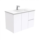Fienza 900mm Vanessa Top With Fingerpull Cabinet Wall Hung - Gloss White